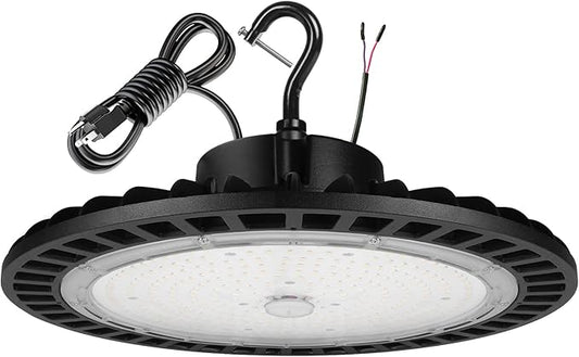 UFO LED High Bay Light 240W 5000K High Bay Led Shop Lights 1-10V Dimmable US Plug&Hook 36000LM ETL Listed - Ideal Shop Lights UFO Light Warehouse
