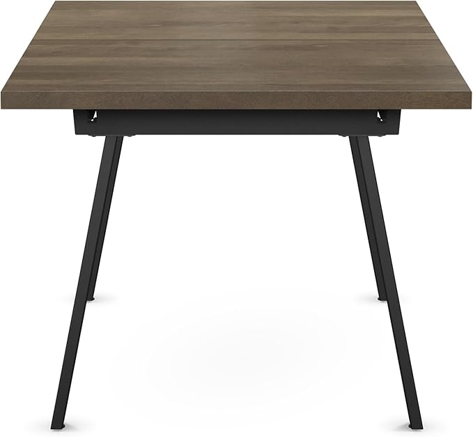 Amisco Kane Extendable Dining Table - Beige Solid Wood/Black Metal