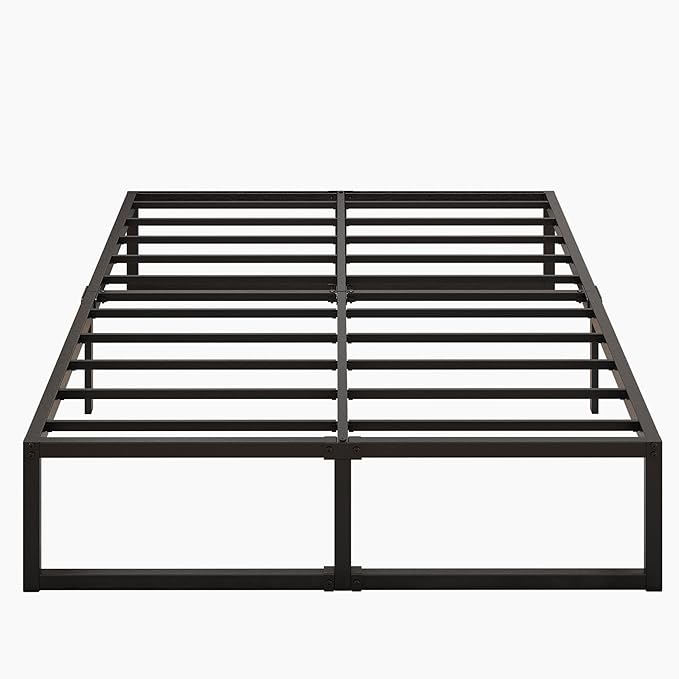 16 Inch California King Bed Frames No Box Spring Needed Heavy Duty Metal Cal King Platform for Mattress Foundation, Noise Free, Easy Assembly, Black