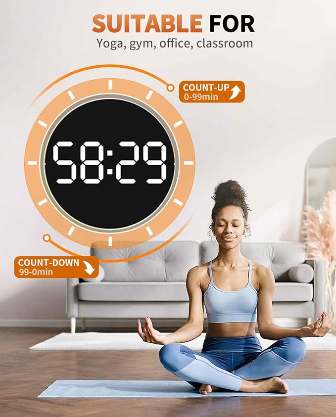 10 Inch Large Digital Wall Clock with 9 Color Changing Remote Control, Date Week Temperature, Auto Brightness Dimmer Big Clock with Night Lights,Green