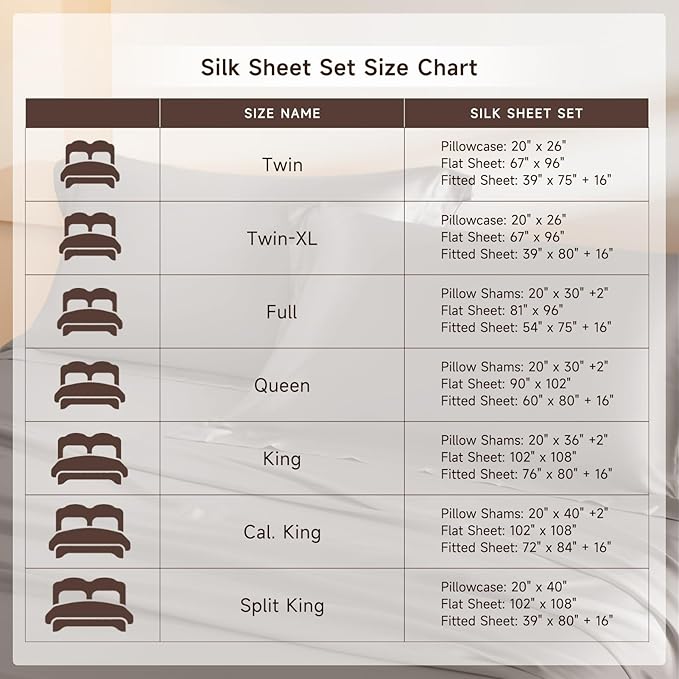 THXSILK Silk Sheet Set 4Pcs, 6A+ Grade 100% Mulberry Silk Bed Sheets Ultra Soft Durable Luxury Bedding Sets Environmentally Friendly, 1 Fitted Sheet, 1 Flat Sheet and 2 Pillowcases (Twin, Grey)
