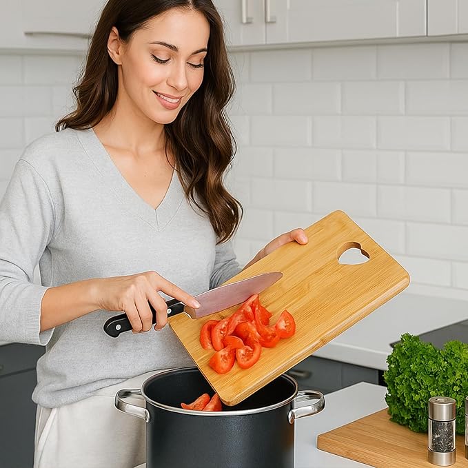 Unique Birthday Gift Decorative Bamboo Cutting Board Decor Kitchen Gifts for Friend Sister Kitchen Wood Gift Christmas Cheese Serving Boards Xmas Presents