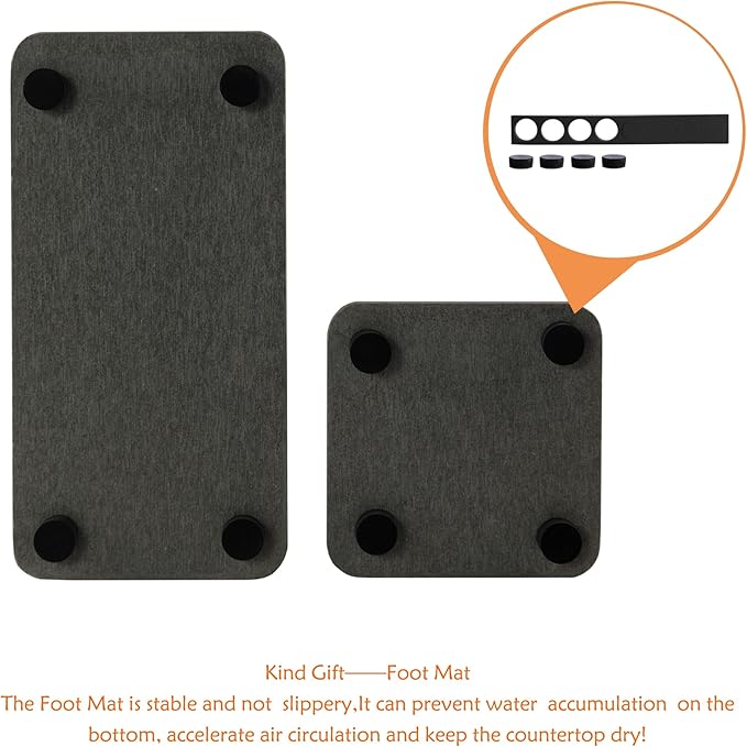 Set of 4 Water Absorbent Diatomite Coasters, Diatomaceous Earth Kitchen Soap Dish, Bathroom Trays, Water Absorbing Stone Used for Hand Soaps & Plants & Toiletries in The Modern Home