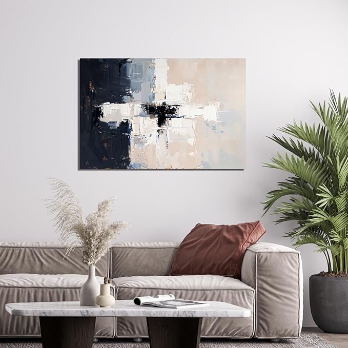 Abstract Wall Art Decor Abstract Canvas Art Wall Decor Modern Wall Art Pictures for Living Room Black and White Wall Art Decor Small White Wall Art Prints Artwork for Walls Home Office Decor 24" X 36"