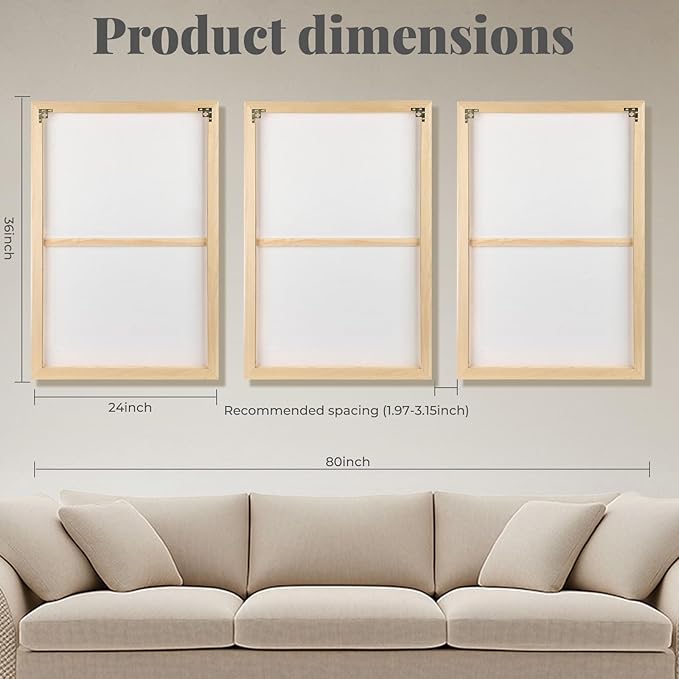 Framed Abstract 3D Textured Wall Art for Living Room, 3 Piece Modern Geometric Artwork for Walls, Boho Black White Texture Pictures for Bedroom Dining Room Office Wall Decor 20x30 In