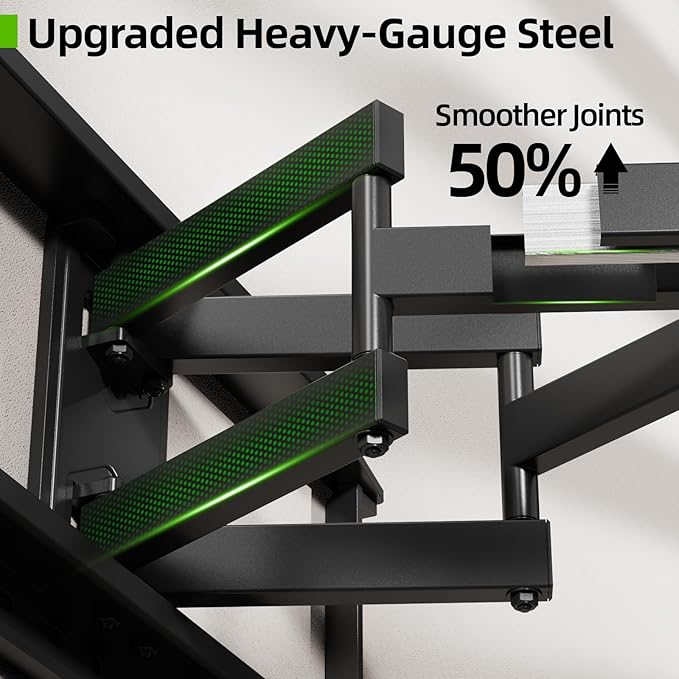 USX MOUNT Heavy Duty for 37-90 inch Large Full Motion TV Wall Mount, Up to 150lbs & 24" Wood Studs, Wall Mount TV Bracket with Smooth Swivel, Tilt, Extension, Max VESA 600x400mm