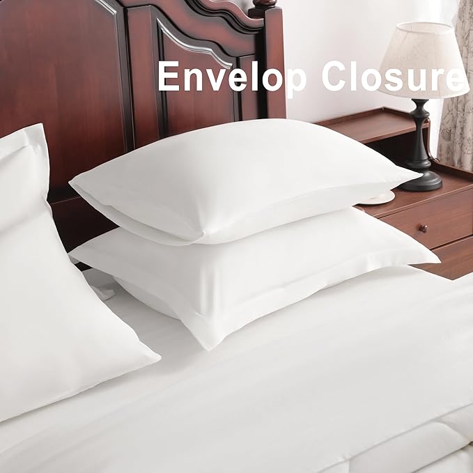 NTBAY Queen Comforter Set with Sheets, 7 Pieces Soft and Breathable Queen Bedding Set, Bed in a Bag, Down Alternative Comforter Set Solid Color All Season, Queen Bedding Set, White