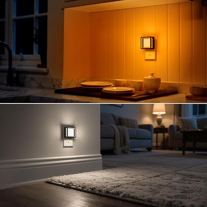 DORESshop LED Night Light, Night Lights Plug Into Wall [2 Pack] with Dusk-to-Dawn Sensor, Dimmable Nightlights, Adjustable Brightness for Bathroom, Hallway, Bedroom,Kids Room,Stairway,3CCT