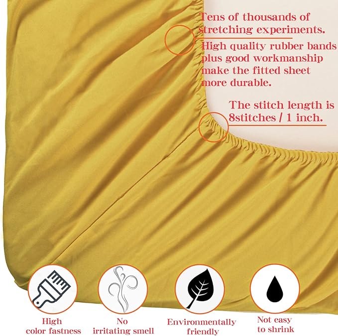 NTBAY Toddler Bedding Set - 4 Piece Soft and Breathable Crib Bedding Set for Boys and Girls, Includes Quilted Comforter, Fitted Sheet, Flat Top Sheet and Envelope Pillowcase, Yellow