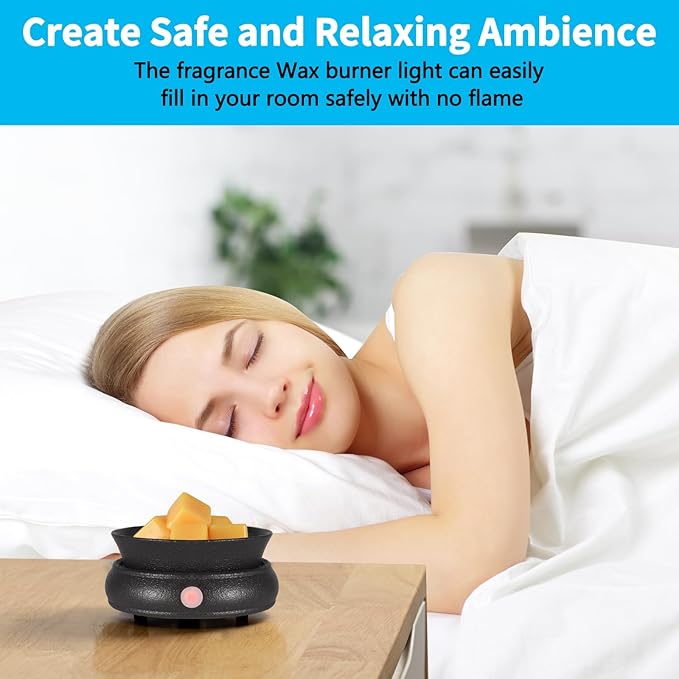 Ceramic Wax Warmer, Electric Wax Melt Warmer,3 in1 Home Fragrance Wax Burner, Scented Candle Wax melters as Gift for Women,mom and Grandma(Black)…