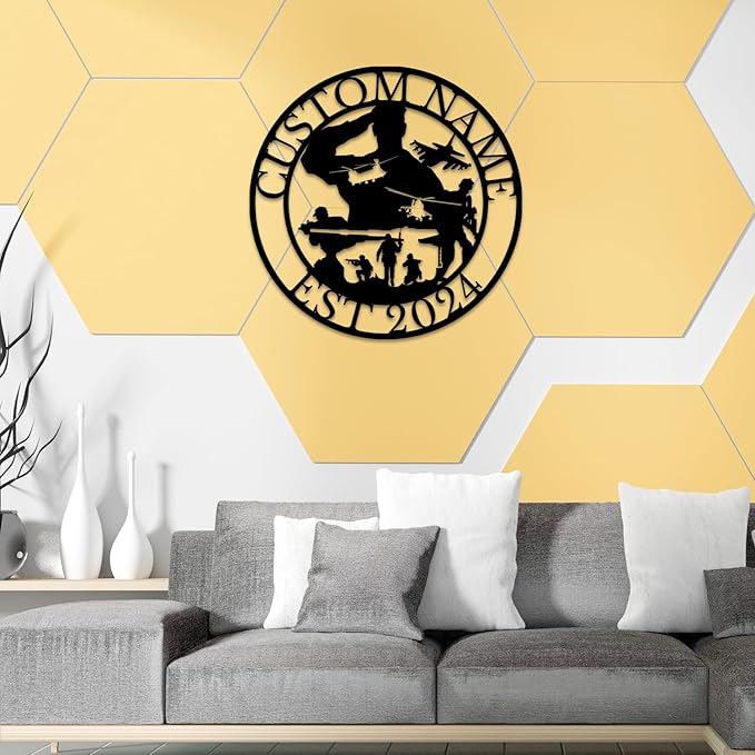 Personalized Custom soldier Metal Wall Decorations, Personalized soldier Name Signs, Custom soldier Gifts, Gifts for soldier Lovers (Soldier B)