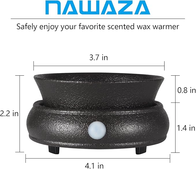 Ceramic Wax Warmer, Electric Wax Melt Warmer,3 in1 Home Fragrance Wax Burner, Scented Candle Wax melters as Gift for Women,mom and Grandma(Black)…