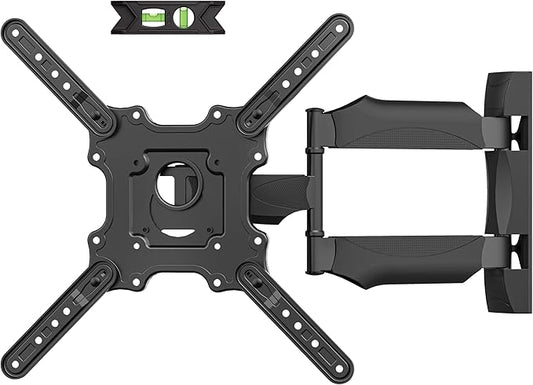 USX MOUNT Full Motion TV Wall Mount Bracket for Most 32-60 Inch TVs Up to 77 lbs & MAX VESA 400x400 mm, Corner Center Design TV Mount 20" Articulating Extension Arm with Swivel Tilt & Leveling