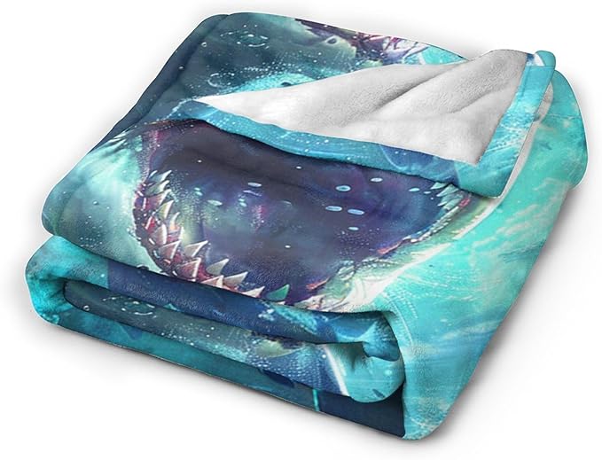 Funny Shark Blanket Fantasy Shark Throw Blanket Shark Gifts and Decor Shark Blanket for Girls Women Men Boys Soft Warm Cozy Fleece Blanket for Couch Sofa Bed 80"x60"