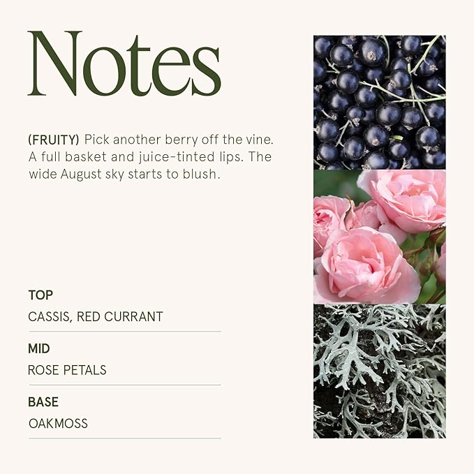 LA JOLIE MUSE Hey Baies Candles - Red Currant, Rose, Oakmoss | 6 oz Natural Soy Wax | 40 Hours Clean Burn | Berry Scented Candle | Gift-Ready for Hosts & Gatherings