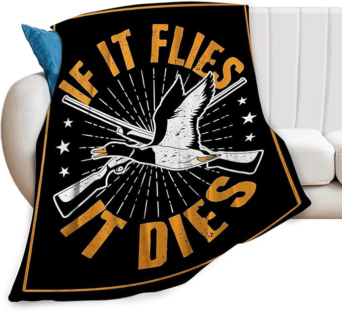 Goose Hunting Blanket Hunting Gifts for Men Goose Hunting Accessories Hunting Throw Blanket for Adults Soft Warm Cozy Fleece Blanket for Couch Sofa Bed 50"x60"