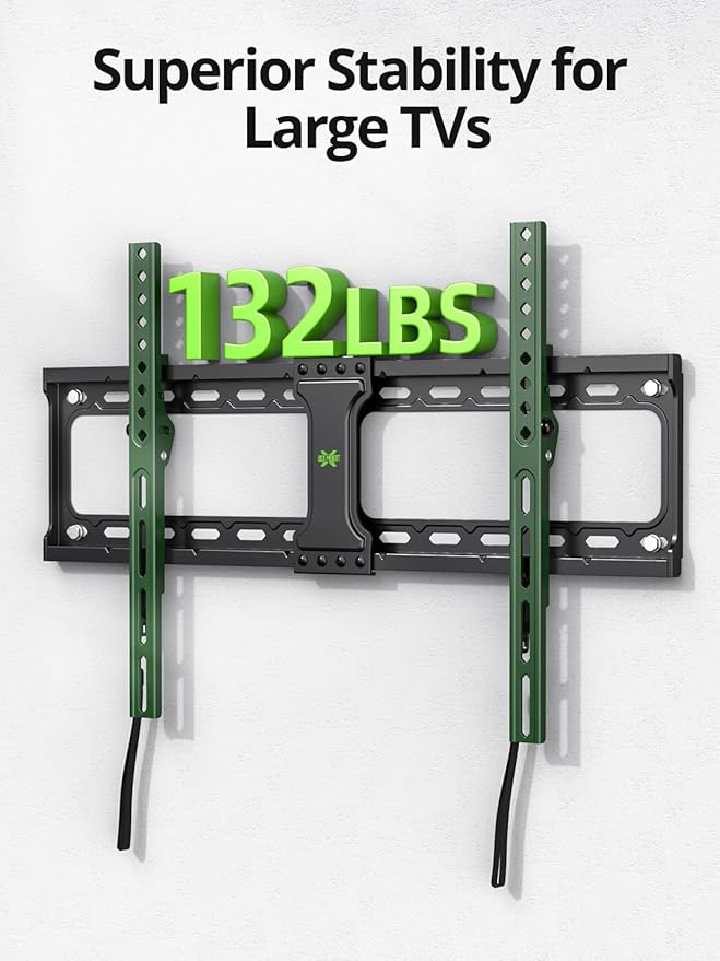 USX MOUNT Tilting TV Wall Mount for Most 37"-90" Flat Curved Screen Television, TV Bracket with Max VESA 600x400mm up to 132lbs, Low Profile Tilt Mount for 16", 24" Stud