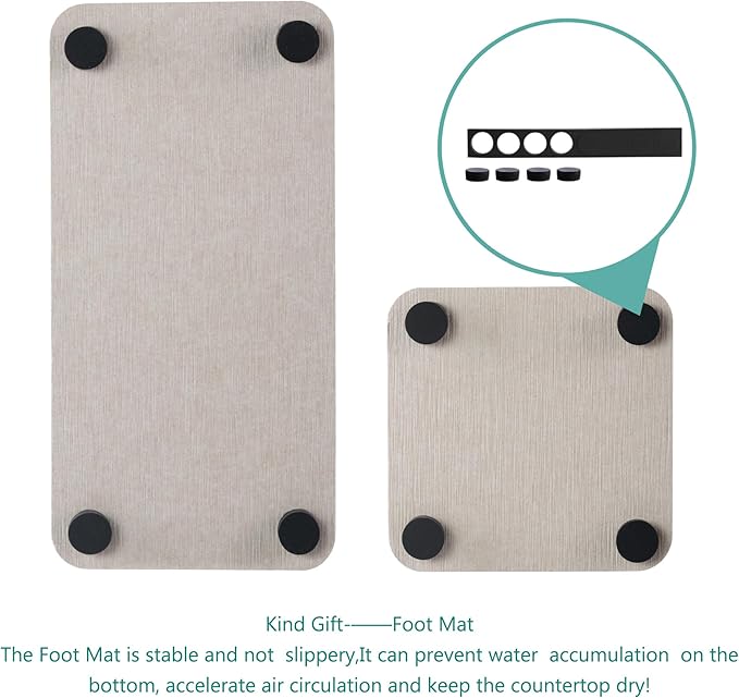 Set of 4 Water Absorbent Diatomite Coasters, Diatomaceous Earth Kitchen Soap Dish, Bathroom Trays, Water Absorbing Stone Used for Hand Soaps & Plants & Toiletries in The Modern Home