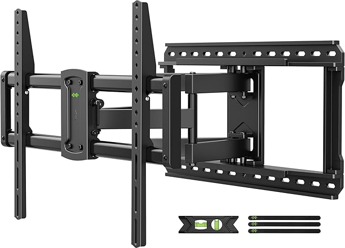 USX MOUNT Heavy Duty for 37-90 inch Large Full Motion TV Wall Mount, Up to 150lbs & 24" Wood Studs, Wall Mount TV Bracket with Smooth Swivel, Tilt, Extension, Max VESA 600x400mm