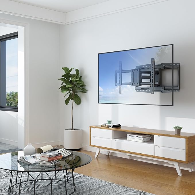 USX STAR 32-90" Full Motion Sliding TV Wall Mount, Fits 16" 18" 24" Wood Studs, Wall Mount TV Bracket with Smooth Swivel, Tilt, Extension, Holds up to 150lbs, Max VESA 600x400mm, Fit Most 75 85 86 TVS