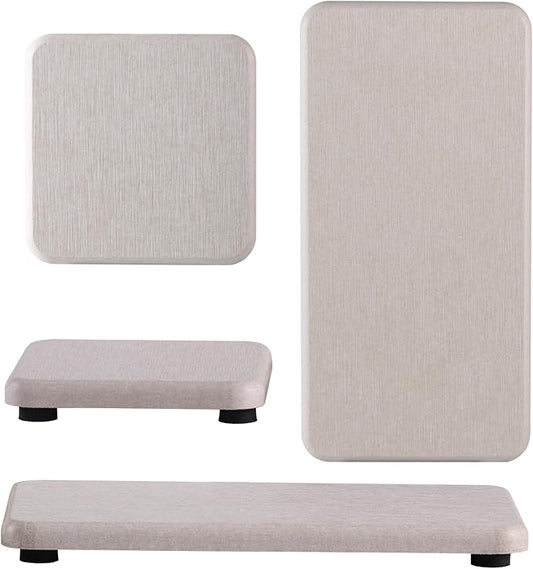 Set of 4 Water Absorbent Diatomite Coasters, Diatomaceous Earth Kitchen Soap Dish, Bathroom Trays, Water Absorbing Stone Used for Hand Soaps & Plants & Toiletries in The Modern Home