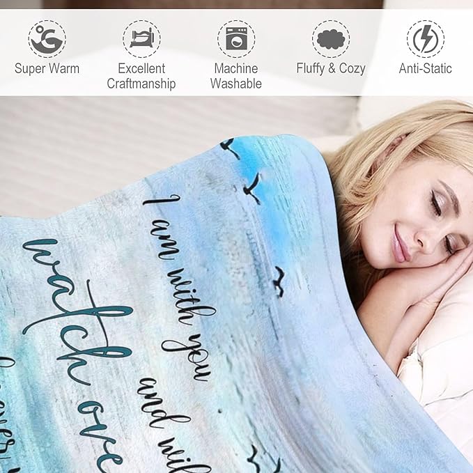 Christian Jesus Blanket Christian Gifts for Women & Men Religious Cross Throw Blanket Jesus Blanket for Kids Adults Soft Warm Cozy Fleece Blanket for Couch Sofa Bed 60"x80"