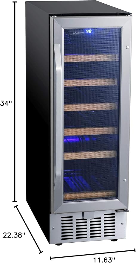 EdgeStar CWR182SZ 12 Inch Wide 18 Bottle Built-In Wine Cooler