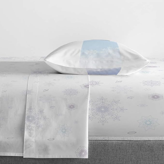 Disney Frozen 2 Elsa Color Block 5 Piece Twin Bed Set - Includes Reversible Comforter & Sheet Set Bedding - Super Soft Fade Resistant Microfiber - (Official Disney Product)