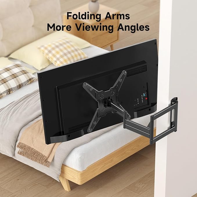 Suptek 40” Long Arm Full Motion TV Wall Mount for 32-65 Inch TVs – Articulating Corner Bracket, Swivel & Tilt, Max VESA 400x400, Holds up to 110 lbs, A7L