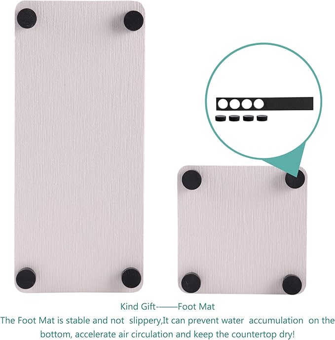 Set of 4 Water Absorbent Diatomite Coasters, Diatomaceous Earth Kitchen Soap Dish, Bathroom Trays, Water Absorbing Stone Used for Hand Soaps & Plants & Toiletries in The Modern Home