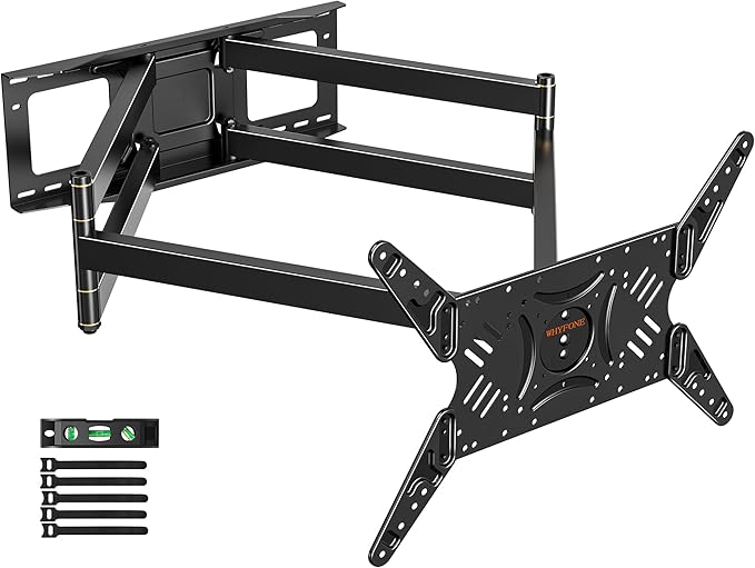 180° Landscape Vertical Rotating Extra Long Arm TV Wall Mount with 42inch Extension, Heavy Duty Full Motion TV Mount for Extra Large 80,85,90 inch up to 132 lbs, Max VESA 600x400mm, 16-24" Stud Wall