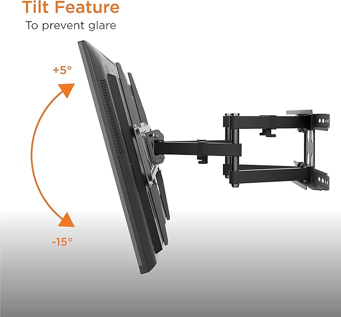 ProMounts Articulating/Full Motion Universal Swivel Heavy Duty TV Wall Mount, Adjustable Long Arm Bracket for 37-85 Inch LED, LCD Plasma Flat and Curved TV Screens holds up to 88 lbs, Max VESA 600x400