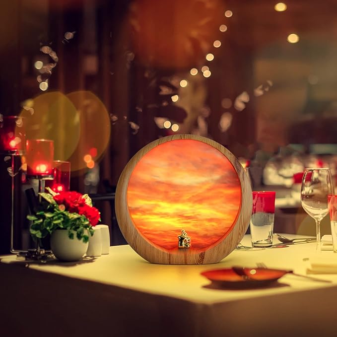 mamre Romantic Dimmable Sunset Lamp Home Decor Sunset Table Lamp Gift for Living Room Bedroom