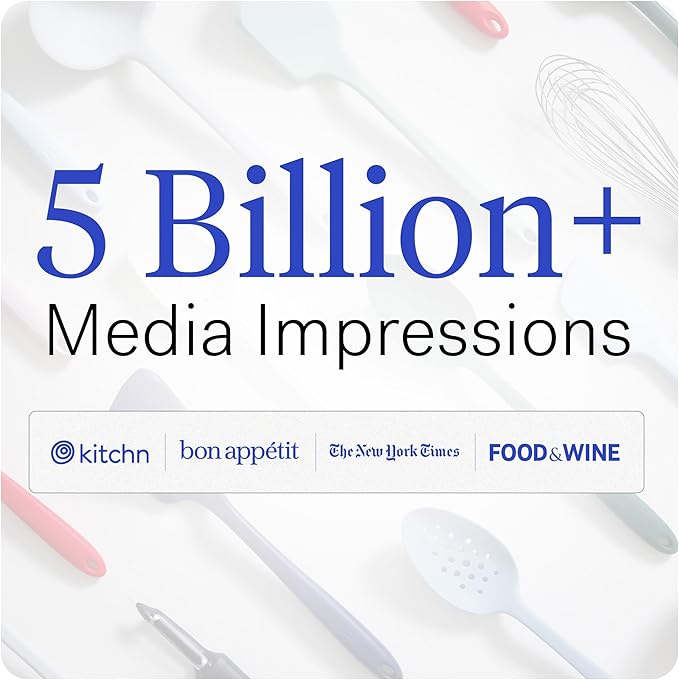 GIR: Get It Right - 5 Piece Essentials All Purpose Set - Ladle, Spatula, Flip, Spoon & Spoonula, Non-stick, Heat Resistant, Dishwasher Safe, Kitchen Utensils, Baking Supplies - Royal Blue