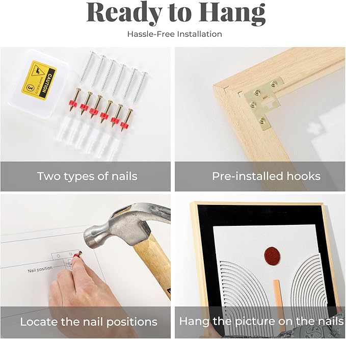 Framed Abstract 3D Textured Wall Art for Living Room, 3 Piece Modern Geometric Artwork for Walls, Boho Black White Texture Pictures for Bedroom Dining Room Office Wall Decor 20x30 In