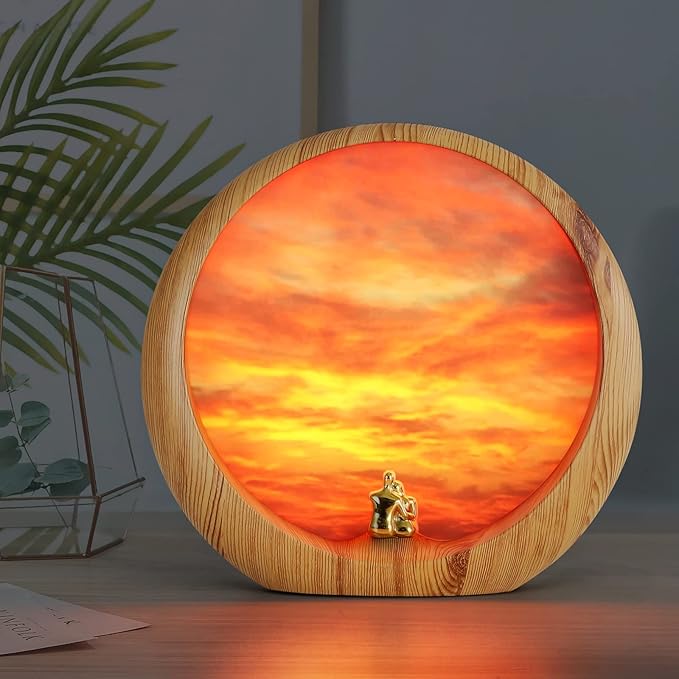mamre Romantic Dimmable Sunset Lamp Home Decor Sunset Table Lamp Gift for Living Room Bedroom