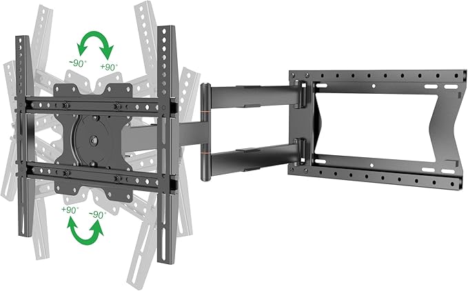 Physix 2080 Long Arm TV Wall Mount for 32-75'' Screens, Extension 32'', Heavy-Duty Max 88 lbs - Full Motion, Tilting & Swiveling, Max VESA 400x400