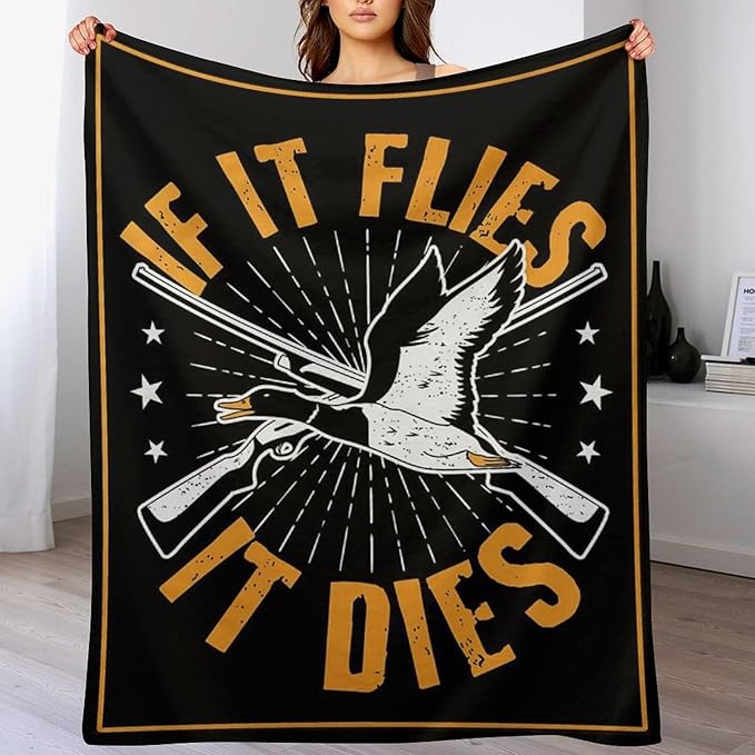 Goose Hunting Blanket Hunting Gifts for Men Goose Hunting Accessories Hunting Throw Blanket for Adults Soft Warm Cozy Fleece Blanket for Couch Sofa Bed 50"x60"