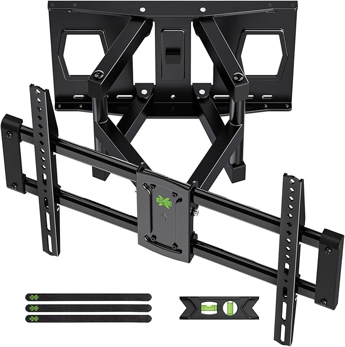 Full Motion Mount, USX MOUNT UL Listed TV Wall Mount for Most 42-84 inch TVs, Holds up to 120lbs, Max VESA 600x400mm, Swivel TV Bracket with Dual Articulating Arms Tilt Rotation Fits 16" Wood Stud