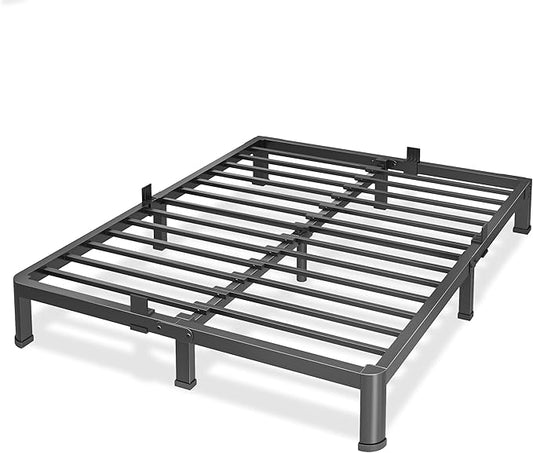 10 Inch Queen Size Metal Platform Bed Frame with Round Corners, Storage Space Under High Bed Frame-Heavy Duty Steel Slats Support, Noise Free - Easy Assembly - No Box Spring Needed