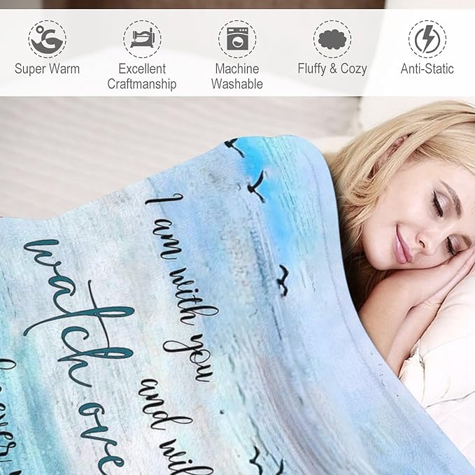 Christian Jesus Blanket Christian Gifts for Women & Men Religious Cross Throw Blanket Jesus Blanket for Kids Adults Soft Warm Cozy Fleece Blanket for Couch Sofa Bed 40"x50"