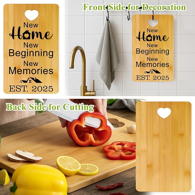 Unique Housewarming Gifts for New Homeowners First New Home Gifts for Neighbor, Friends, Realtor Closing Gift for Home Buyers New House Owners Presents Party New Apartment Cutting Board Gift