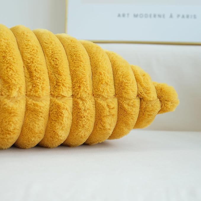 JOJUSIS Pack of 2 Faux Fur Plush Decorative Throw Pillow Covers Couch Cushion Case Soft Pillowcases (Mustard Yellow, 20 x 20-Inch)