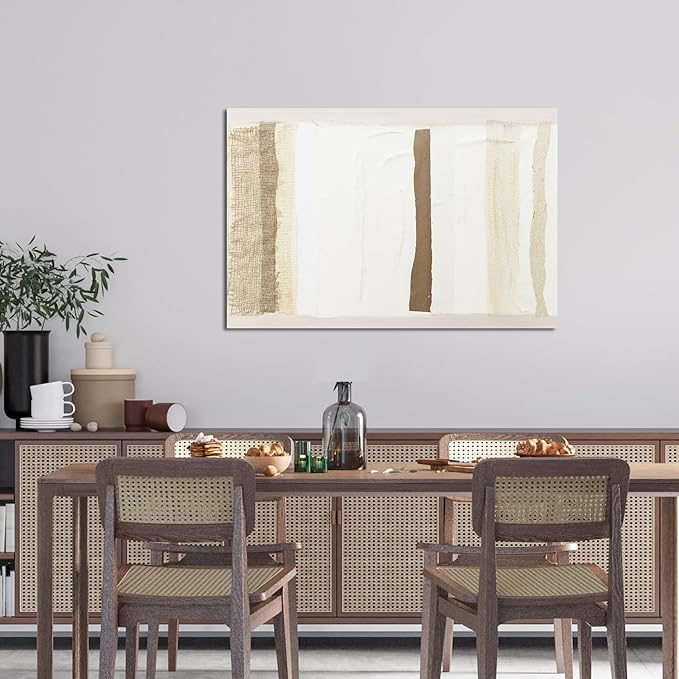 Canvas Wall Art Decor Brown And White Wall Art Decor Artwork for Walls Abstract Wall Art Prints Modern Large Wall Art for Living Room Canvas Art Wall Decor 24" X 36" Bedroom Office Decor