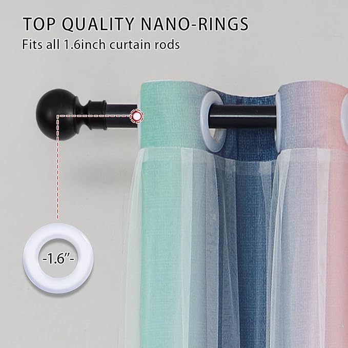 XiDi Pink Green Grey Kids Room Curtains, 34"W x 72"L, Blackout, Modern, Striped, 1 Panel