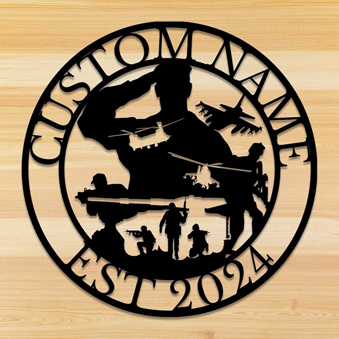 Personalized Custom soldier Metal Wall Decorations, Personalized soldier Name Signs, Custom soldier Gifts, Gifts for soldier Lovers (Soldier B)