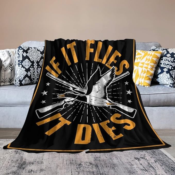 Goose Hunting Blanket Hunting Gifts for Men Goose Hunting Accessories Hunting Throw Blanket for Adults Soft Warm Cozy Fleece Blanket for Couch Sofa Bed 50"x60"
