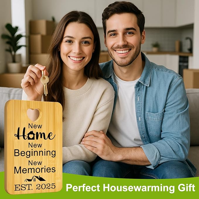 Unique Housewarming Gifts for New Homeowners First New Home Gifts for Neighbor, Friends, Realtor Closing Gift for Home Buyers New House Owners Presents Party New Apartment Cutting Board Gift