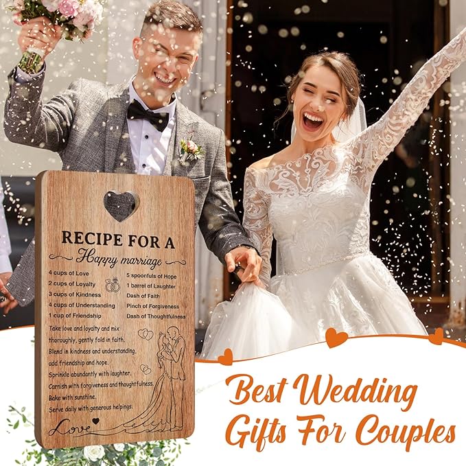 Wedding Gift for Couple Acacia Wood Marriage Cutting Board Bridal Shower Gift for Bride Groom Engagement Best Anniversary Newlywed Gift for Wedding Shower Mr Mrs Gift Engraved Board Bride to Be Gift