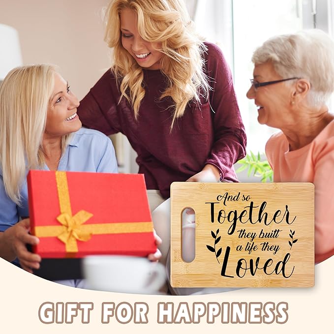 Together They Built a Life They Loved Cutting Board 11.6x7.6”in, Wedding Engagement Gifts for Couples Newlyweds Bride Groom, Newlywed Gifts for Couples, Just Married Engaged Gifts, Housewarming Gifts